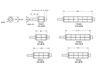 Spring Wrapped Friction Hinge Miniature for Controlled Braking – FH-8 Series - Dimensions