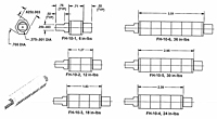 Spring Wrapped Friction Hinge Miniature for Controlled Braking – FH-10 Series - Dimensions