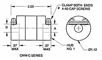 Spring Wrapped Slip Coupling – No Windup Type - CNW-C - Dimensions